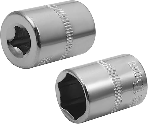 Miniatura 9 de Utoolmart Zócalo poco profundo, 14 de pulgada de 6 puntos de zócalo métrico, 0.197 in de zócalo métrico, acabado cromado de acero al vanadio