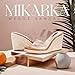 mikarka Slip On Wedge Sandals for Women Open Toe Espadrilles Platform Slides Dressy High Heel Beach Summer Sandal Comfortable Wedges Shoe Mules Clear US Size 8