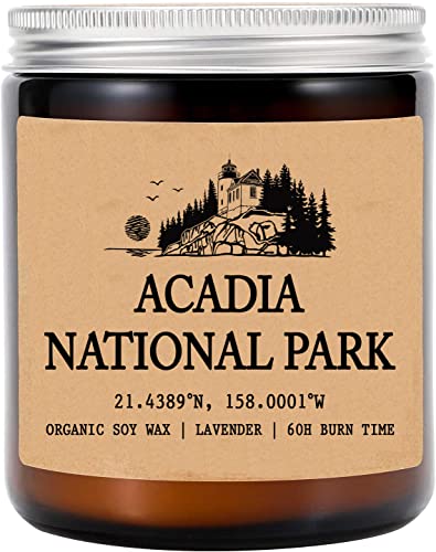 Acadia National Park Candles - Organic Soy Wax - Gift for Her - Gift for Him - New Home Gifts - Birthday Gift for Friend - National Park Gifts - State Candles