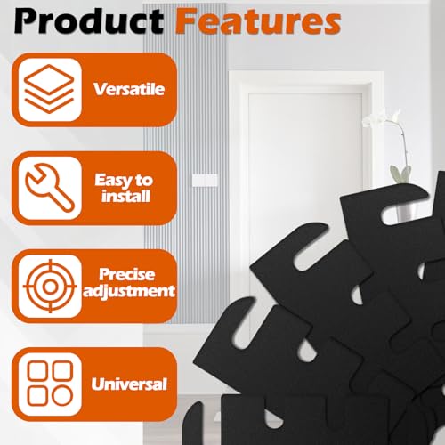 Image of 15 Pack Door Hinge Shims for Door Hinge Repair Kit, 0.050 Inch Thickness, 3.5 Inch Hinge Shims