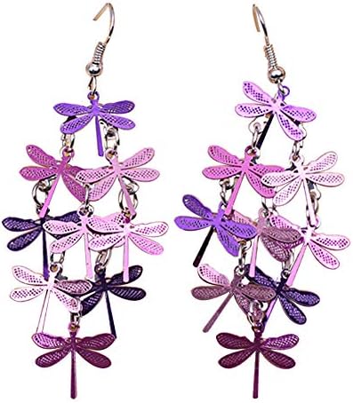 Afco Earrings for Women Dragonfly Hollow Dangle Hook Fashion Christmas Jewelry Gift Women Party Decor Eardrop 7#