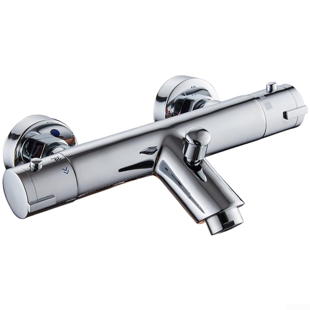 Miscelatore termostatico per doccia a parete, in rame, 32 cm