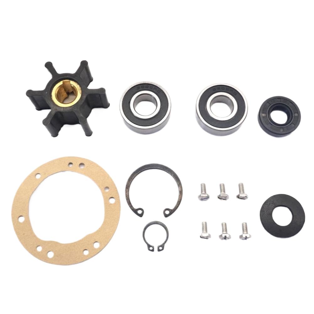 Kit de reparación de Bomba de Agua Compatible con Motores Marinos 2GM 2GMF 2GM20F 2QM20Y 3QM30 3HM 3HMF 3HM35 3HM35C 72477042702 Incluye Junta de 275 Pulgadas de diámetro Exterior