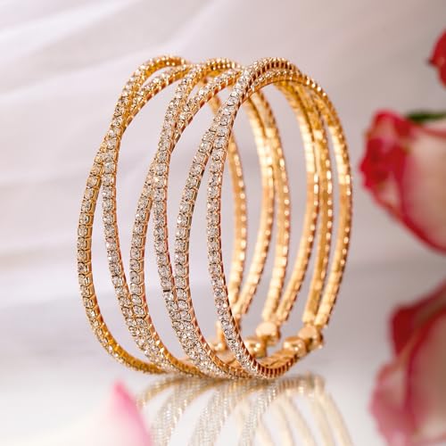 Image of Rubans Multi Layered Bracelet Trendy Jewellery Gift for Women & Girls