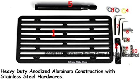 Extreme Online Store EOS License Plate Front Bumper Tow Mount Adapter Relocator Kit (Version 2, Full Size) - Mercedes Benz W205 C63 AMG 4 Door Sedan 16-Up 2016 2017 2018