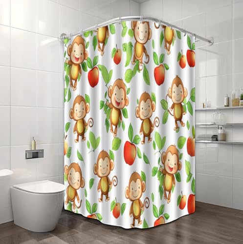 Rideau de salle de bain tissu polyester marron lavable 180x180