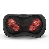 Sable Coussin de Massage Shiatsu avec Design Chauffant et Ergonomique, Batterie intégrée et 4 Boules de massage, Fabriqué en Matériaux doux et Limiteurs de surchauffe