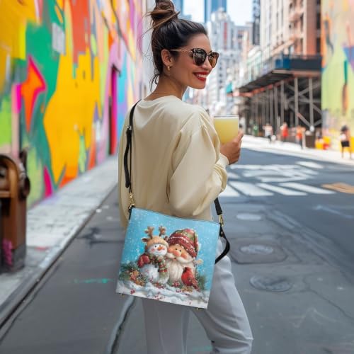 Image of HUGS IDEA Boho Bags for Women Leather Handbag Shoulder Bucket Crossbody Purse
