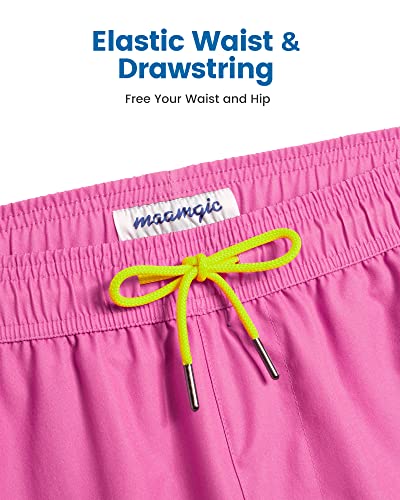 Image of maamgic 5inch Mens Swimming Trunks with Compression Liner 2-in-1 Swim Trunks Stretch Quick Dry Swim Shorts Zipper Pockets