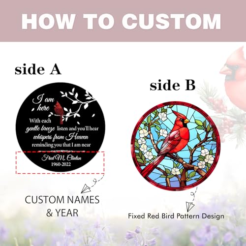 Image of ASTARIN Personalized Wind Chimes Outdoor Large Deep Tone,Large Customized Wind Chimes for Outside Tuned Relaxing Soothing Low Bass,Memorial Windchimes Sympathy for Mom Dad