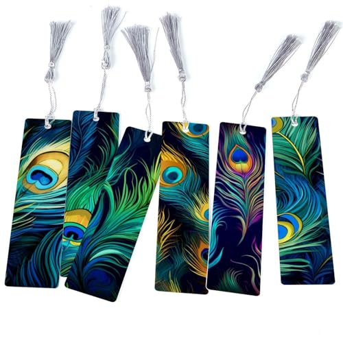 Marque-pages plumes de paon pour accompagner vos lectures cocooning