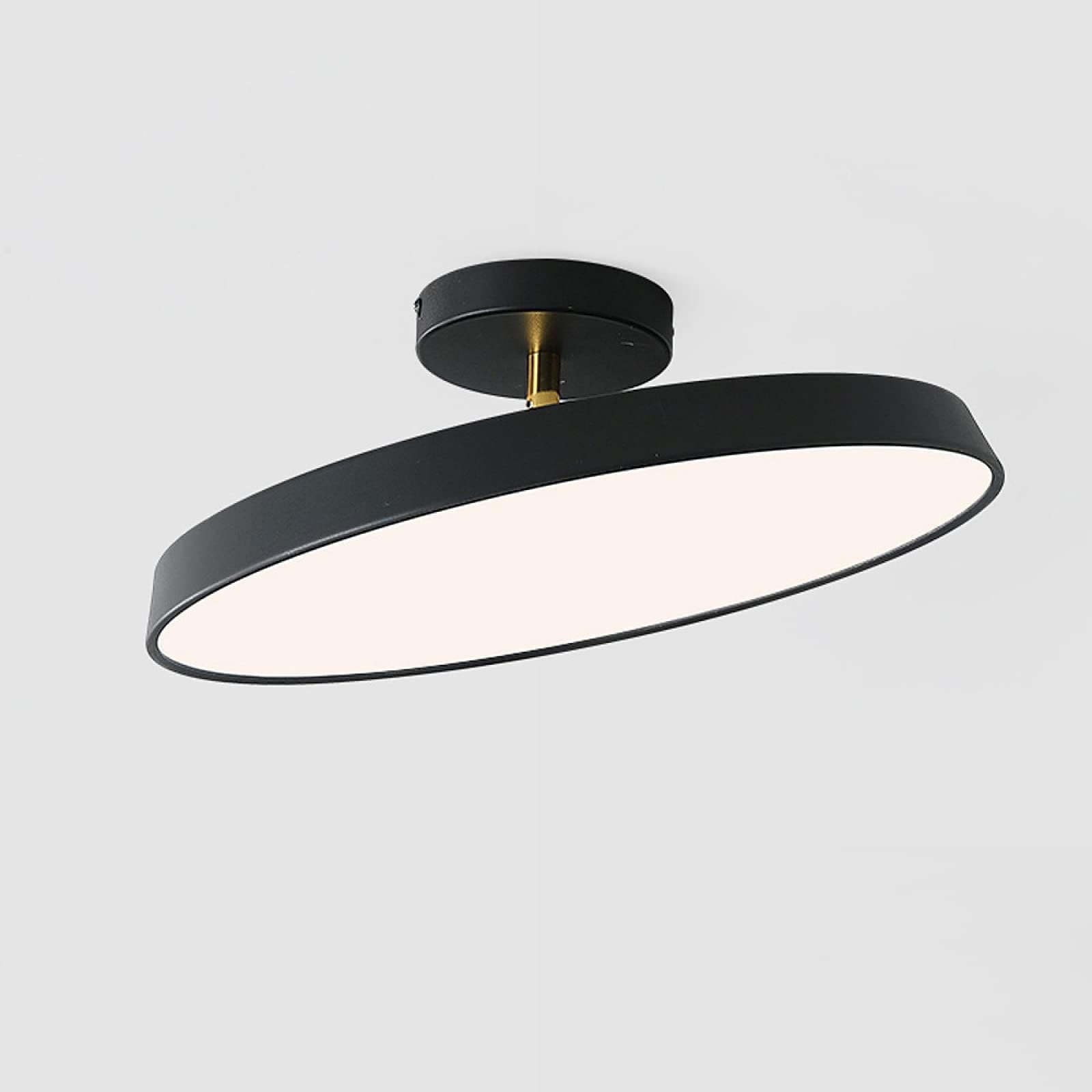 Round LED Ceiling Light, 360° Rotatable Ceiling Lamps Nordic Style Creative Aluminum Ceiling Lighting for Bedroom, Hallway, Dining Room,Grey+3 Color Lights-40cm 36W