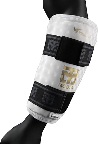 MOOTO Korea Taekwondo Extera S2 Protector de antebrazo Guardia un par WT Logo Entrenamiento Match Gym School Academy (Grande(Longitud 10.2 in o 0.85