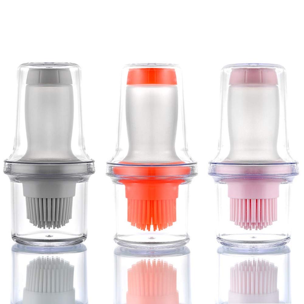 A-XINTONG 3PCS Oil Bottle Brush Set, Portable Food Grade Silicone BBQ Basting Brushes, Silicone Cooking Grill Oil Bottle Brushes, Barbecue Baking Pastry Honey Oil Baking BBQ Kitchen Tools