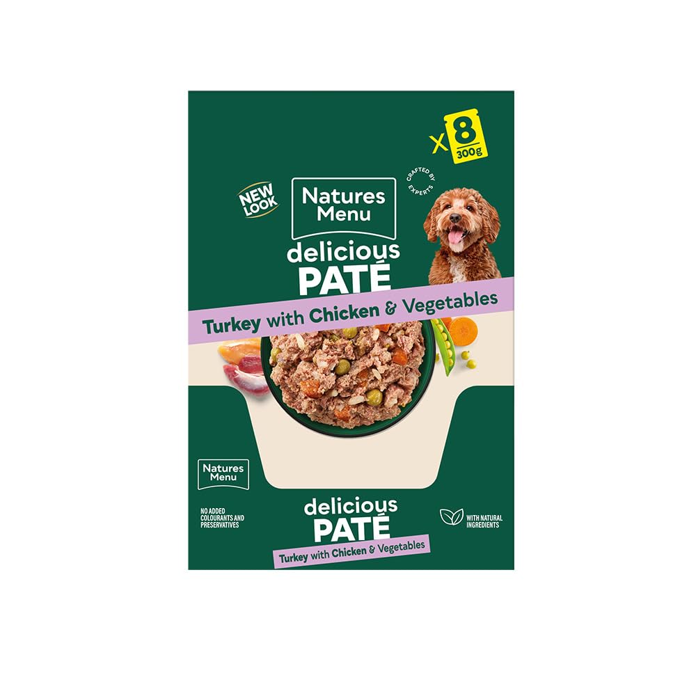 Natures Menu - Wet Dog Food - Pouches for Adult Dogs with Turkey and Chicken - 8 x 300g