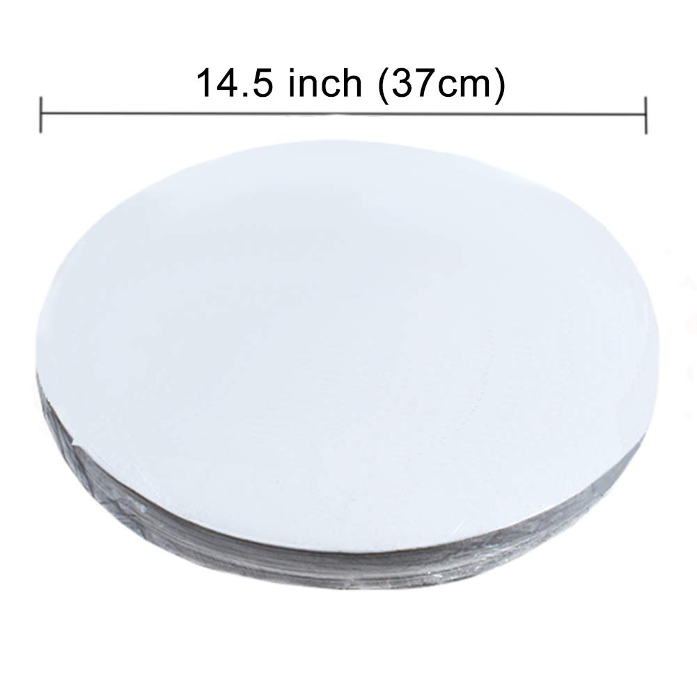 Ancdream 500 piezas de papel de pergamino redondo antiadherente – Papel de hornear forros para repostería, galletas y barbacoas Round: 37cm / 14.5 inch blanco