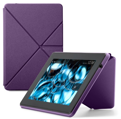 Amazon Kindle Fire HD Standing Polyurethane Origami Case (only fit 3rd generation), Purple