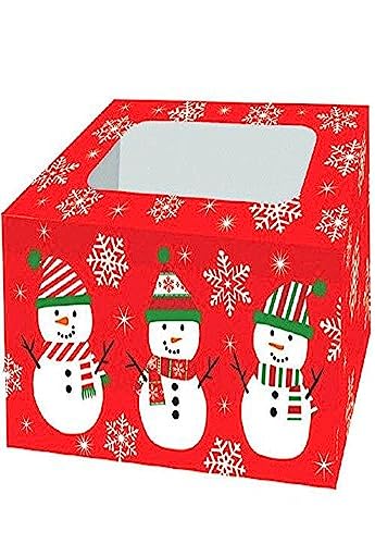 Boîte à friandises bonhomme de neige Amscan pour ranger vos gâteaux sans les casser