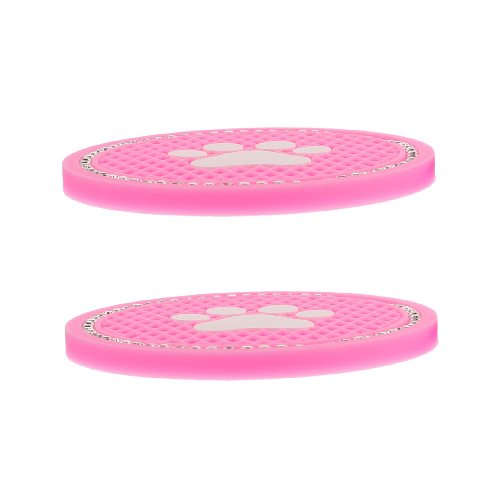 GRIRIW Pcs Cat Claw Pattern Coasters Auto Coasters Diamond Pattern Heatproof Car Cup Pad Stylish Auto Decor for Families