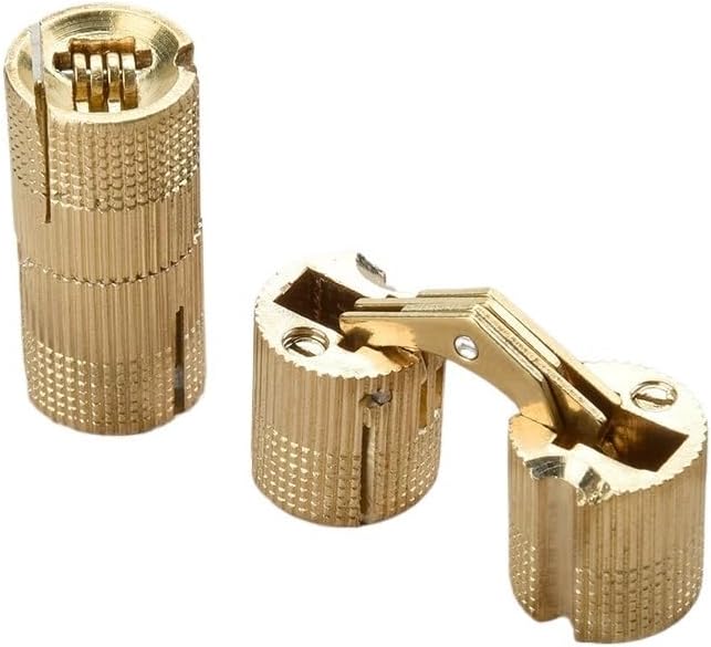 8-12mm Copper Barrel Hinges Concealed Cabinet Hidden Invisible Brass Door for Furniture Hardware Box(8mm)
