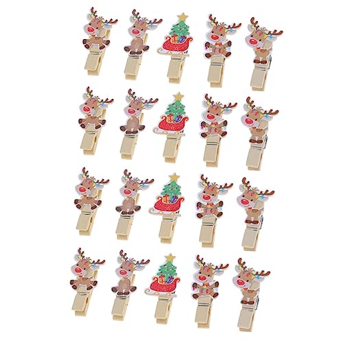 Amosfun 50 Uds Clip De Navidad Imagen Foto Decoración De La Pared Navidad Mini Pinzas De Ropa Mini Pinzas De Ropa para Foto Pinzas De Ropa De Navidad Tira Cubierta Clips Decoración De
