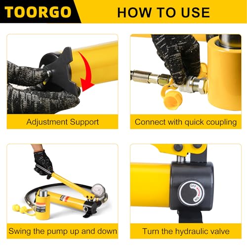 Image of CP-180 Hydraulic Hand Pump with Oil Gauge,Hand Operated Pump Manual Pump Hydraulic Pump for Lifting Cylinders
