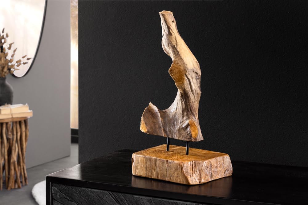 Ornament FLAME 20cm - natur - Teakholz handgefertigtes Unikat Strandfeeling