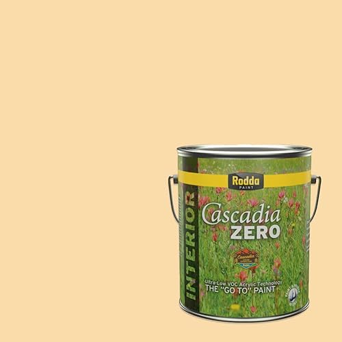 Vista 66 de Rodda Paint CASCADIA ZERO Interior Semi-Gloss Paint & Primer in One, Quart, Gold Tweed