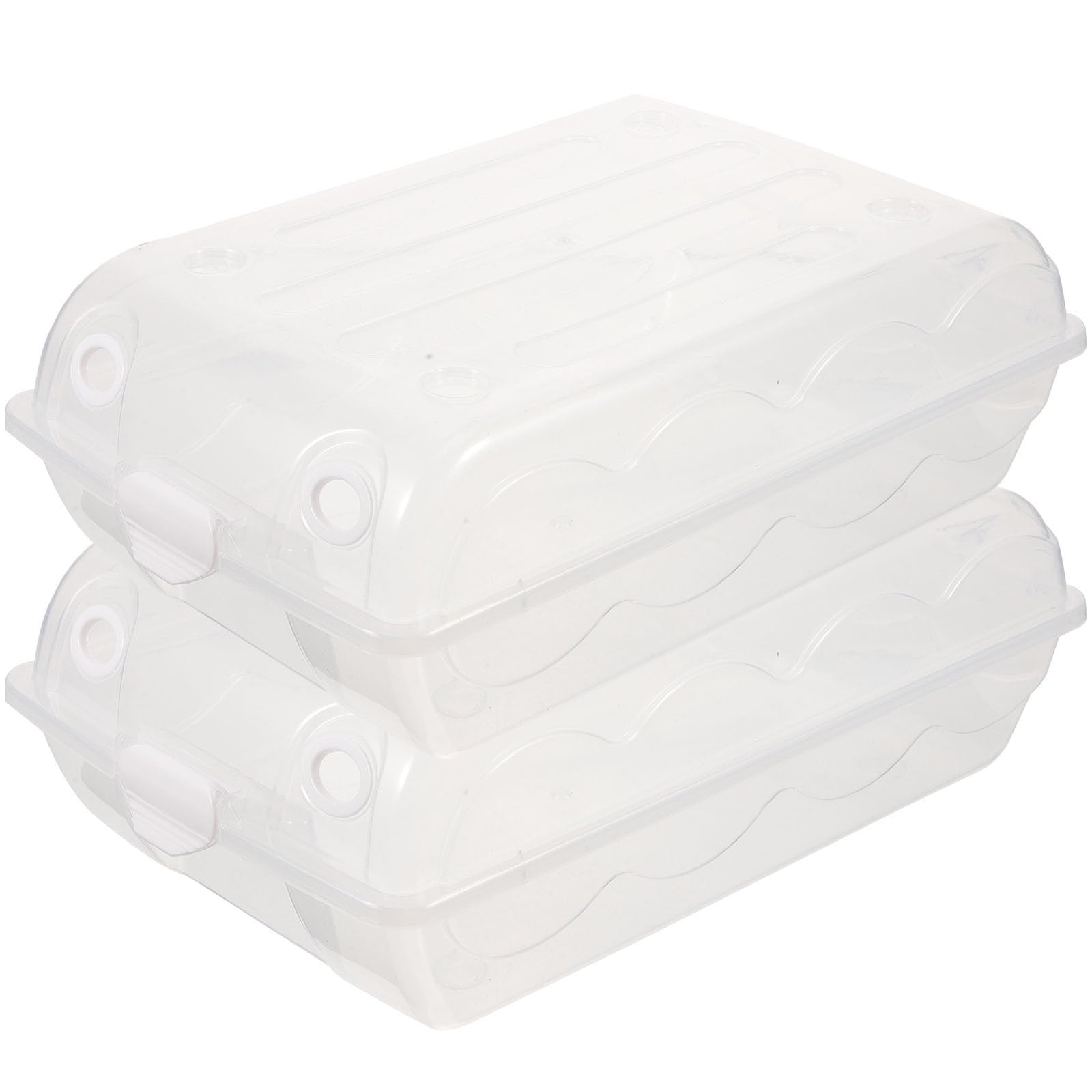 Caja de zapatos transparente grande soluciona el desorden bajo la mesa pack apilable de 2