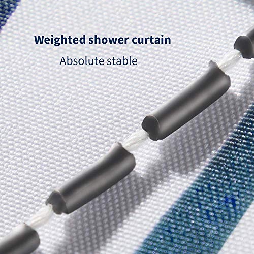 ORSJA Shower Curtain 180 x 180 cm – Shower Curtain with Weighted Hem - Image 3