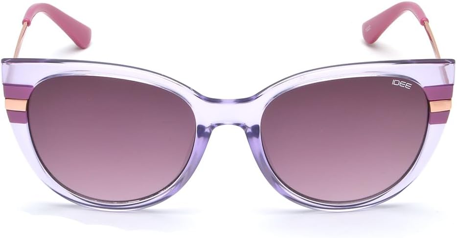 IDEE Ladies 100% UV Protected Sunglasses Large Shape Cat Eye Purple Model IDS2940C3SG