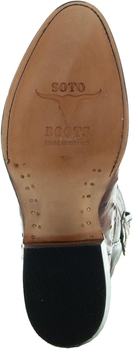 Soto Boots Men's Ostrich Print Cowboy Boots, Exotic Print Men's Cowboy Boots, Western Boots For Men H7002 - Image 8