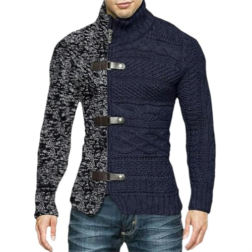 Manteau d'automne pour hommes contre le froid en cardigan tricoté