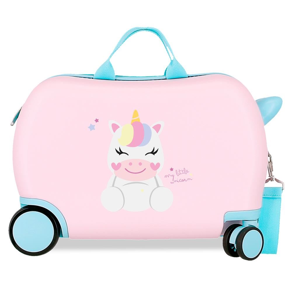 Roll Road Happy – Valise Enfant Rigide en ABS avec Fermeture à Combinaison Latérale, 4 Roues, Bagage à Main. Fabriquée en ABS, Un matériau Rigide et léger.