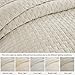palassio Beige 100% Cotton Quilt Queen Size Bedding Sets with 2 Pillow Shams, Textured Lightweight Soft Bedspread Shabby Chic Coverlet, Neutral Quilted Comforter Bed Cover for All Season, 3 Pieces