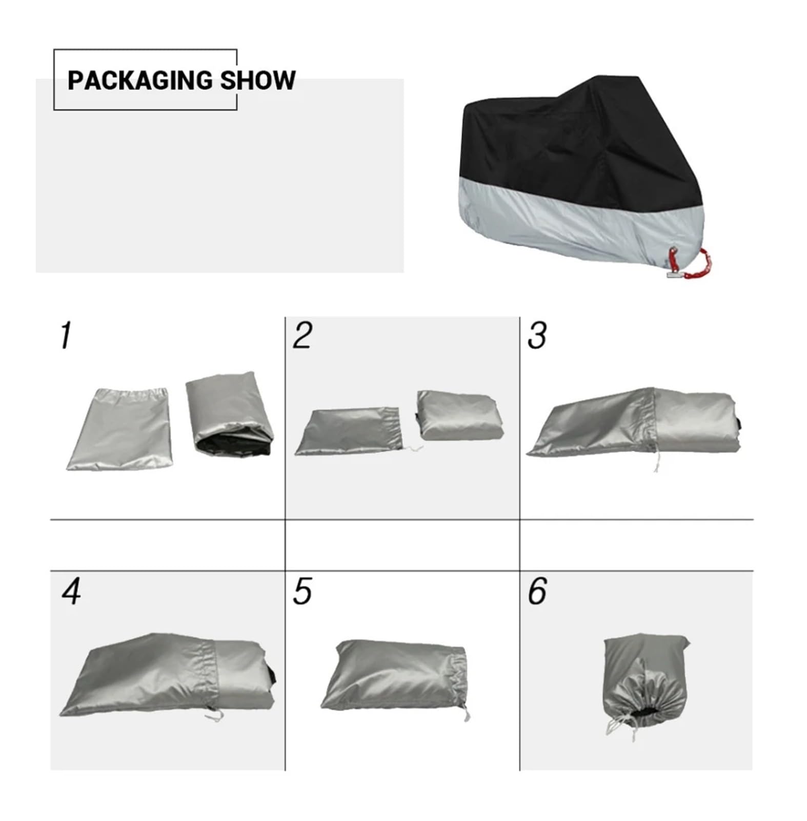 Cubre Moto Impermeable Cubierta de Motocicleta Impermeable for Todas Las Estaciones a Prueba de Polvo protección UV for Exteriores Scooter de Interior 190T Cubierta de Tela Resistente al Desgaste for