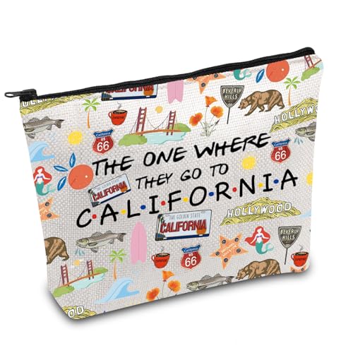 California Trip Makeup Bag California State Gift California Souvenir Gift California Travel Bag California Housewarming Gift Vocation Gifts (California UK)