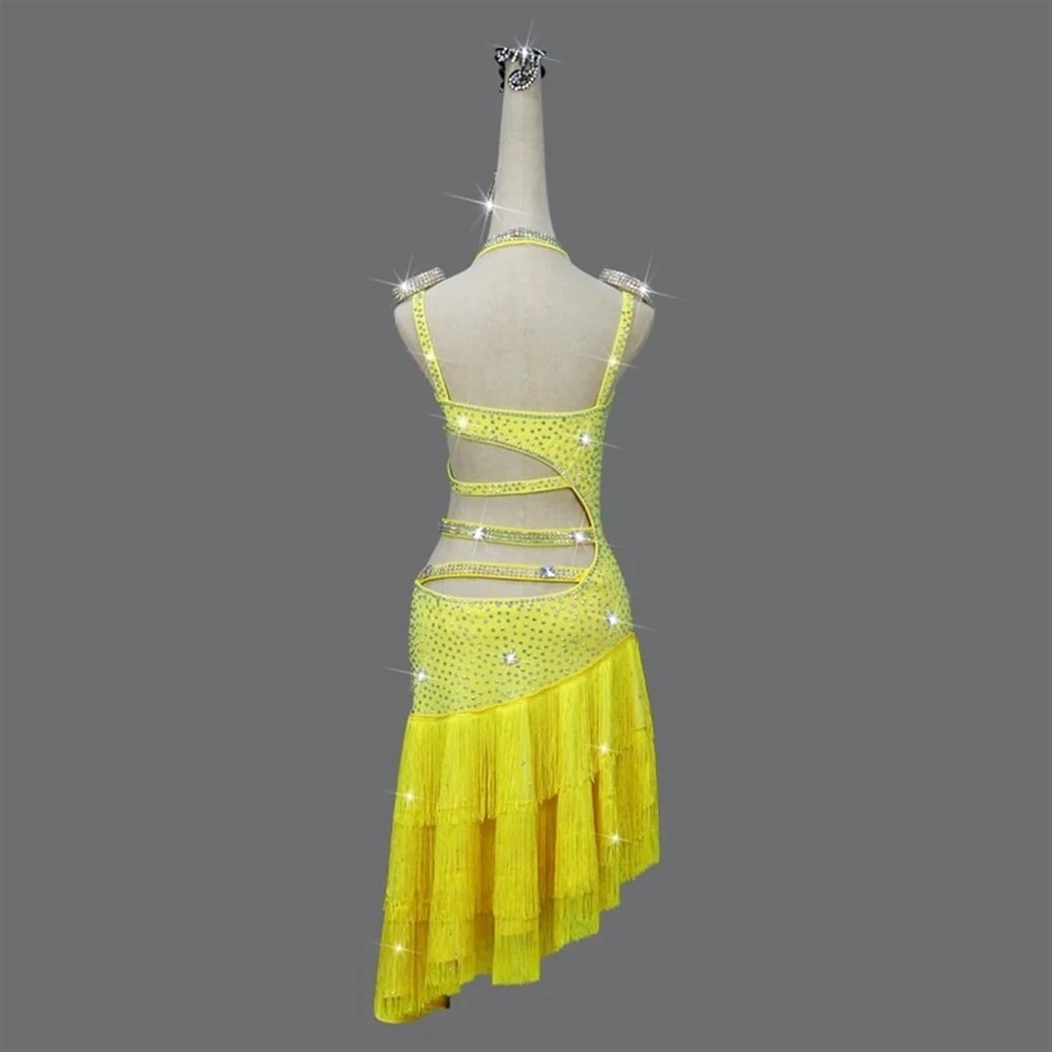 B1009【Sapiel】SM対応/イエロー系/花柄/ドレス/モダン☆社交ダンス