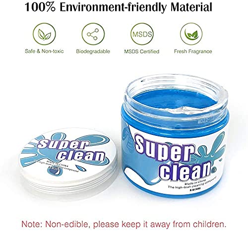 Image of Raxon Innovation Super Clean Magic Gel Cleaner for Keyboard Computer Laptop Remote Control Remove Dust (Blue /Green) ((Pack of 2), (160 gram, Blue))