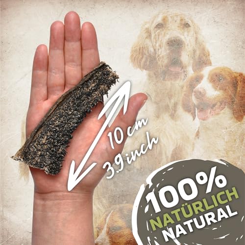 Rinderpansen für Hunde 1 kg (ca. 35–40 Stück) | Natürliche Kausnacks | Luftgetrocknet & getreidefrei | Hypoallergen & fettarm | Welpen & ausgewachsene Hunde geeignet