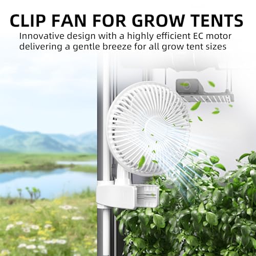 Simple Deluxe Clip Fan, 6-Inch Grow Tent Fan, Monkey Fan, Adjustable 90° Angles, 15W, 2-Speeds Control, 1 Pack by Simple Deluxe - Image 2