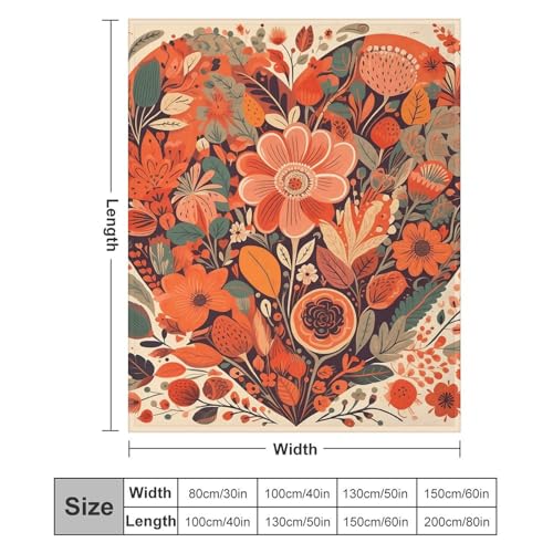 Couverture en micro polaire fleurie au toucher flanelle premium