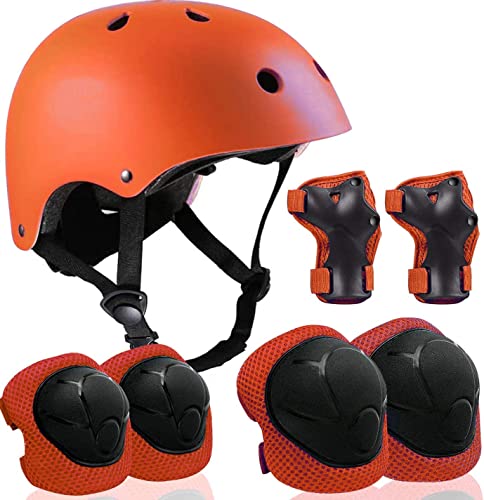 Image of Adjustable Helmet for Ages 3-16 Kids Toddler Boys Girls Youth,Protective Gear with Elbow Knee Wrist Pads for Multi-Sports Skateboarding Bike Riding Scooter Inline skatings Longboard Roller Skate
