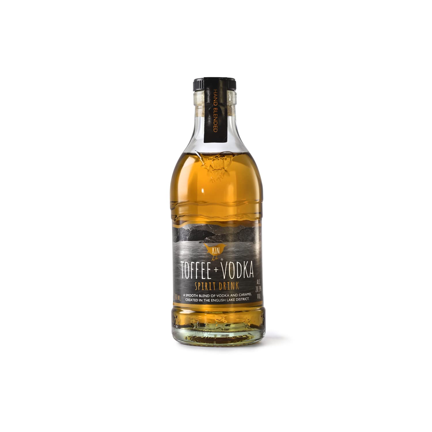 Kin Vodka Toffee Vodka Spirit Drink 20.3% ABV - Vanilla and Toffee Premium Blend, Blended in Small Batches. Created in the Lake District, 20cl Bottle