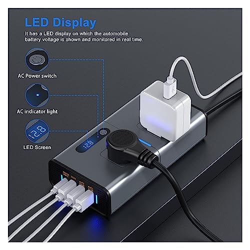 Convertisseur 12V 220V avec chargeur Type C super rapide