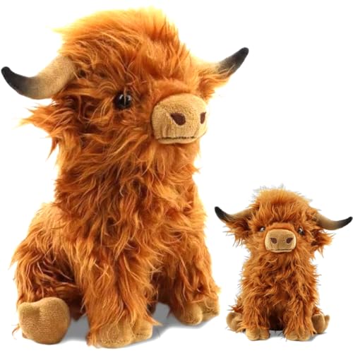 LGWJHCY Highland Cow Juguetes de Peluche Realistas, Kuscheltiere für Kinder Geburtstag Geschenk