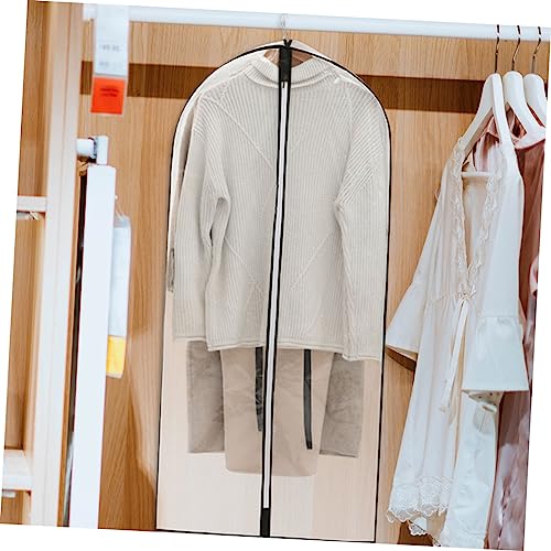 Healifty 3Pcs Hanging Clothes Cover Reusable Garment Bags for Closet Storage Peva Material Breathable and Design for Coats and Suits3