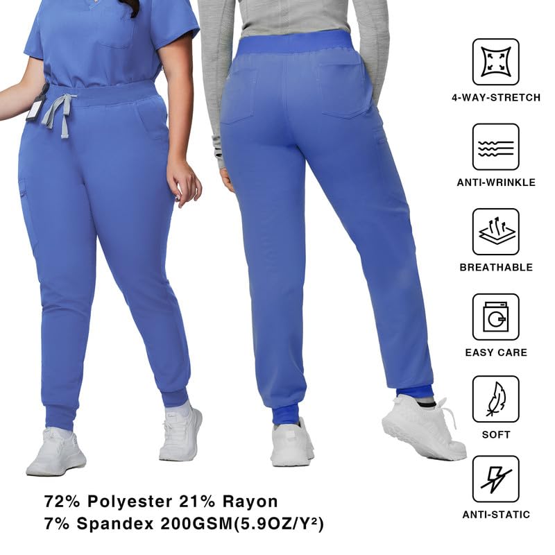 Pantalon de travail médical stretch Kitmaz style jogging à cordon - 5