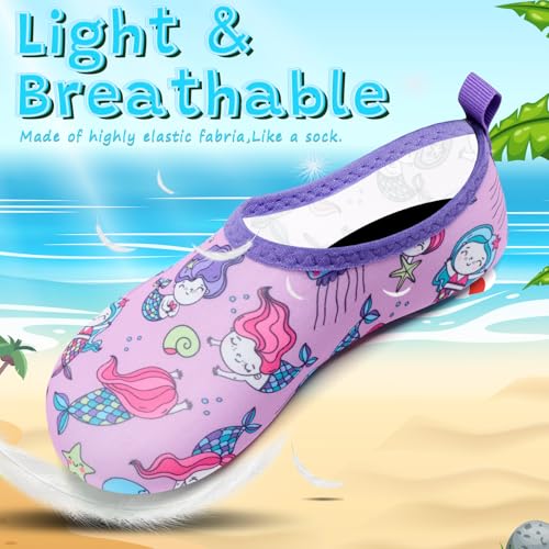 Image of VIFUUR Kids Water Shoes Girls Boys Quick Dry Aqua Socks for Beach Swim Outdoor Sports