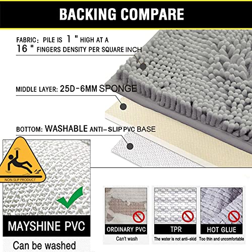 Boankodu 2034 Bathroom Rugs Chenille 3-Piece Extra Soft And Absorbent Shag Bathroom Rugs thumb #8